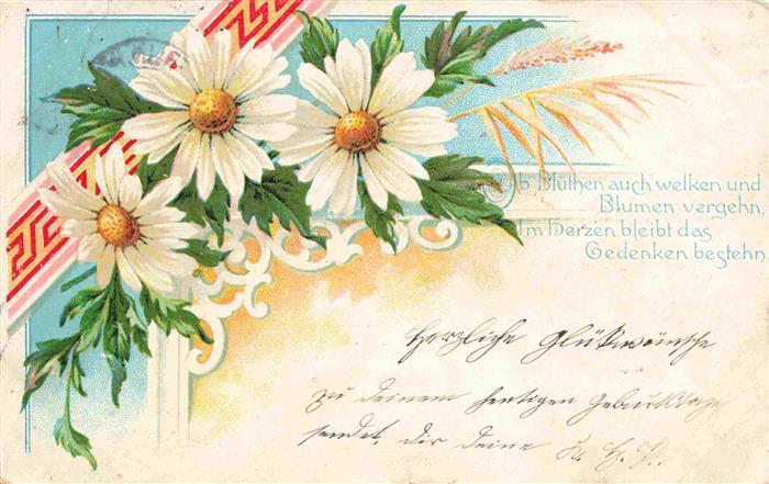 Blumen Flowers Fleurs Litho