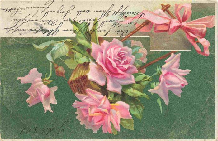 Rosen Roses Rosas-- Rosa Litho