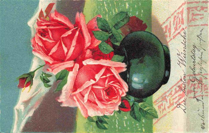 Rosen Roses Rosas-- Rot Litho