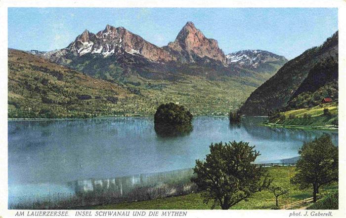 Foto Gaberell J. Nr. 6562 Am Lauerzersee Insel Schwanau Myth