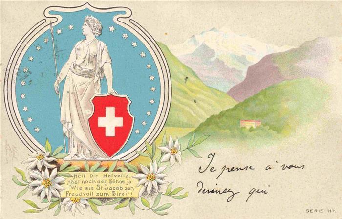 Helvetia Schweiz Serie 117 litho