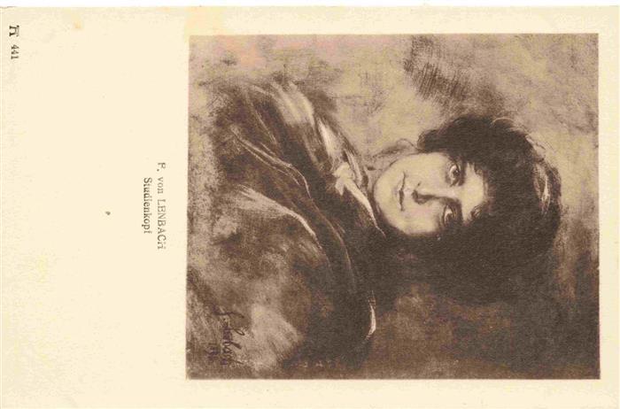Verlag Ackermann Kuenstlerpostkarte Nr. 441 P.von Lembach Studienkopf