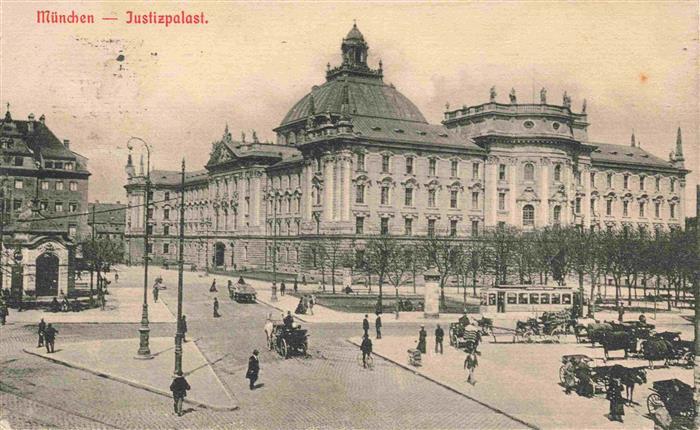 Strassenbahn Tramway-- Muenchen Justitzpalast