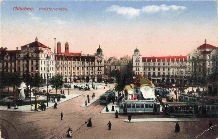 Strassenbahn Tramway-- Muenchen Karlstorrondell