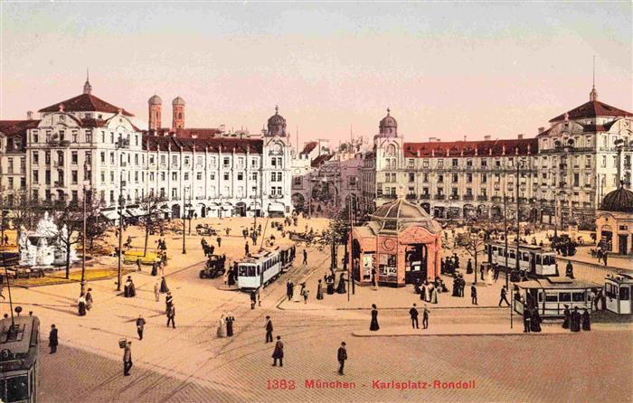 Strassenbahn Tramway-- Muenchen Karlsplatz Rondell