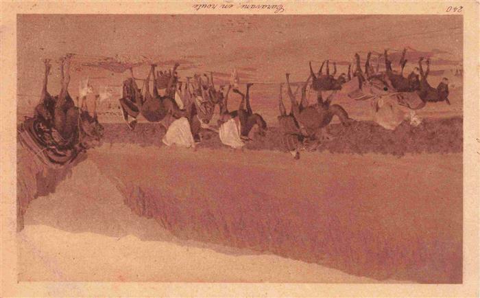 Kamele  Camel Chameau-- Caravane en route