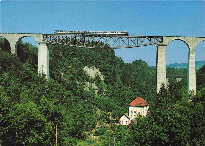 Eisenbahn Railway Chemin de Fer Sitterviadukt BT St. Gallen Haggen