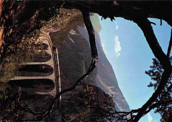 Eisenbahn Railway Chemin de Fer Landwasser Vidukt Rhaetischen Bahn Filsur