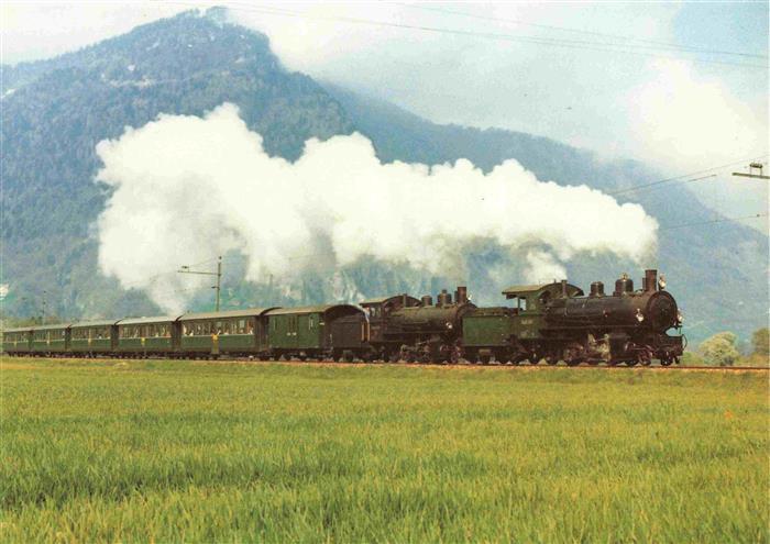 Eisenbahn Railway Chemin de Fer Dampfzug Rhaetische Bahn Lokomotive Typ G 4/5