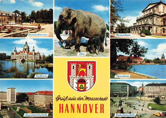 Elefant Hannover Zoo Rathaos Bahnhofplatz Operhaus