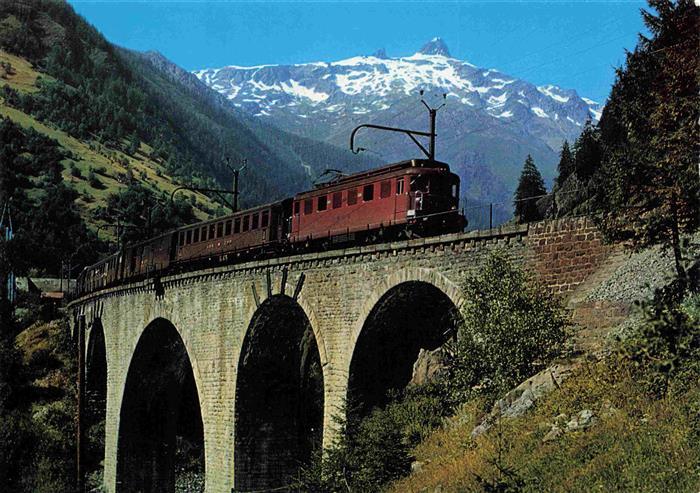 Eisenbahn Railway Chemin de Fer Loetschbergbahn Goppenstein