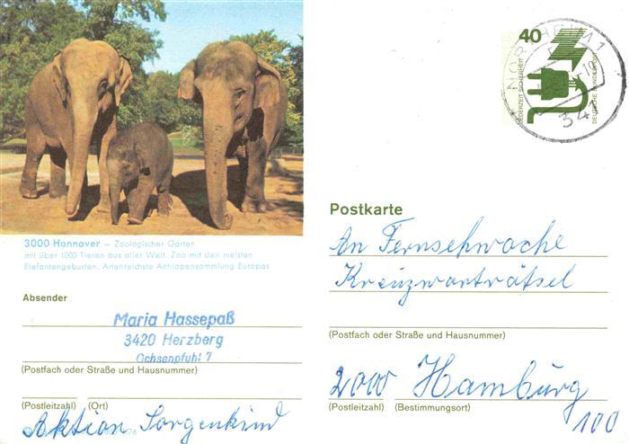 Zoo Gardin Zoologique-- Hannover Elefant