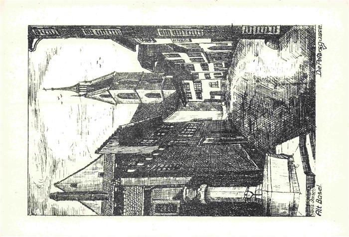 Dorsch Hans Kuenstlerkarte Alt Basel Die Petersgasse