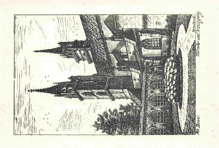 Dorsch Hans Kuenstlerkarte Alt Basel Muenster Kreuzgang