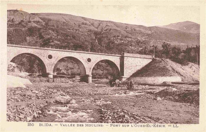 Blida Blidah Algerie Vallée des moulins Pont sur l'Oued-el-Kébir