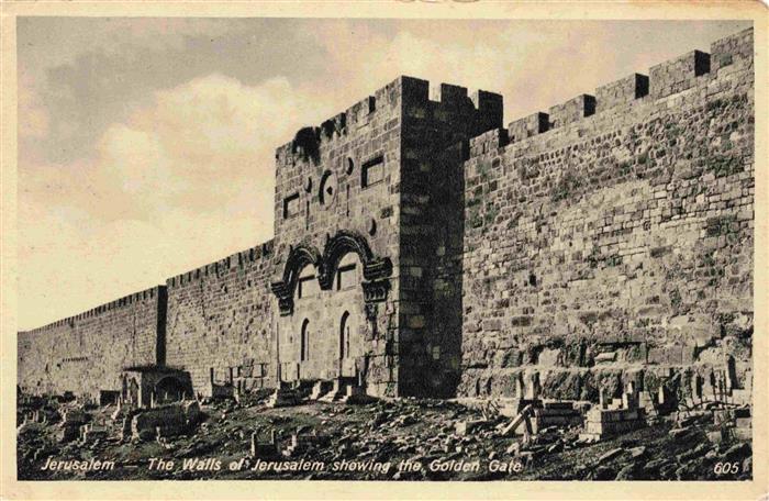 Jerusalem  Yerushalayim Israel Unter den Mauern von Jerusalem Das goldene Tor