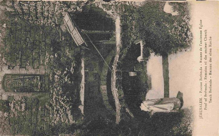 Jerusalem  Yerushalayim Israel Piscine Bethesda Teich Bethesda Ruinen der alten