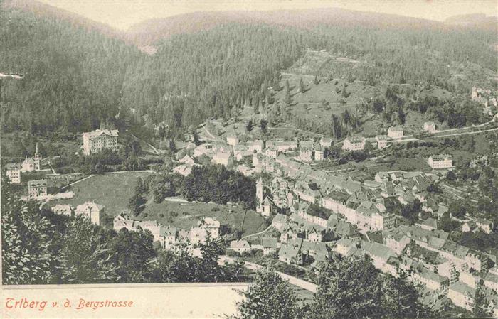 Triberg Schwarzwald BW Panorama Blick von der Bergstrasse