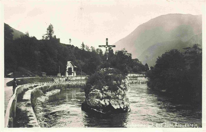 Bad Ischl Salzkammergut AT Partie am Fluss Kreuzstein