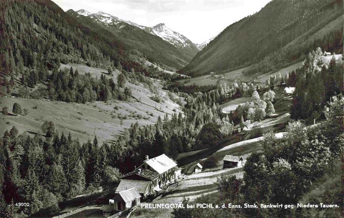 Pichl-Preunegg AT Ennspartie Bankwirt mit Niedere Tauern