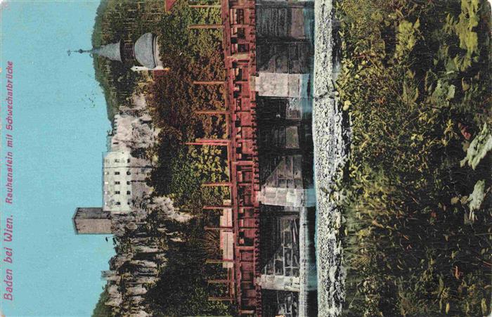 Baden  Wien AT Rauhenstein mit Schwechatbruecke