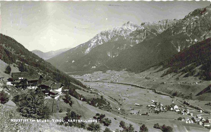 Neustift  Stubaital Tirol AT Kartnallhoefe Panorama