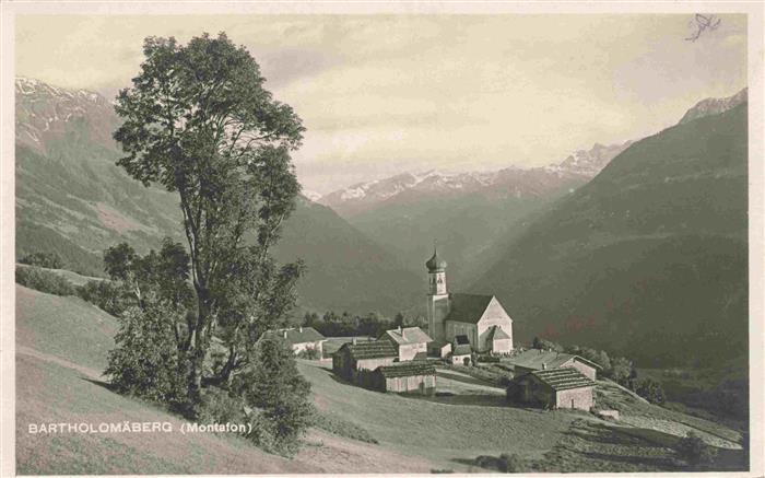 Bartholomaeberg 1100m Vorarlberg AT Panorama mit Kirche