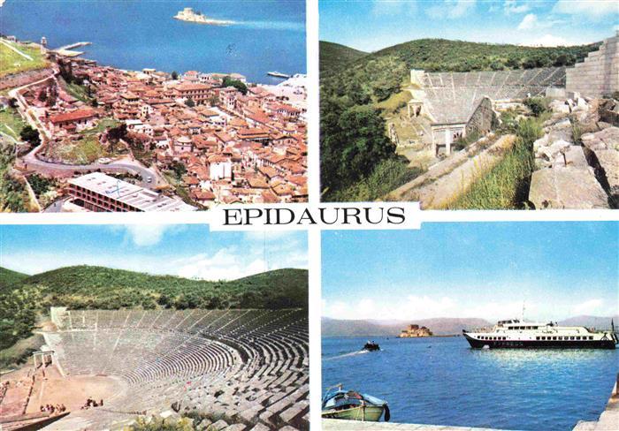 Epidaurus Epidauros Epidavros Peloppones Greece Fliegeraufnahme Teilansichten