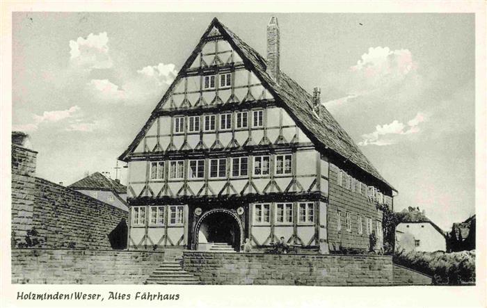 Holzminden Weser Niedersachsen Altes Faehrhaus Fachwerkhaus