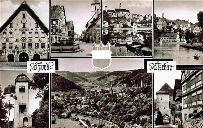 Horb Neckar Motive Altstadt Panorama Partie am Fluss