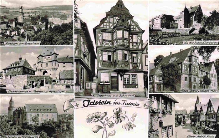 Idstein Rund um den Hexenturm Brunnen Rathaus Schloss Killingerhaus Historisches