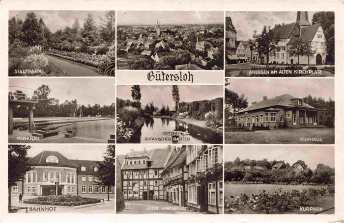 Guetersloh Stadtpark Freibad Bahnhof Panorama Botanischer Garten Kirchplatz Kurh