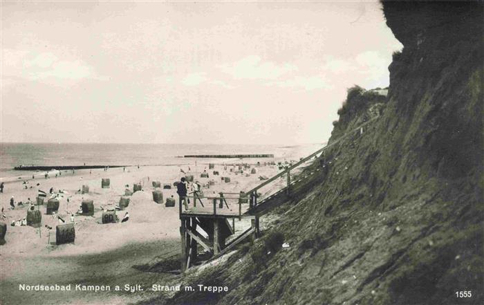 Kampen  Sylt Strand mit Treppe