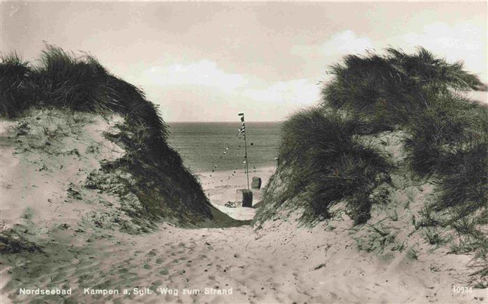 Kampen  Sylt Weg zum Strand