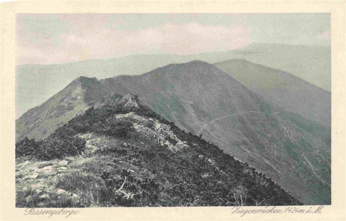 Riesengebirge Krkonose Karkonosze Panorama Ziegenruecken Kupfertiefdruck