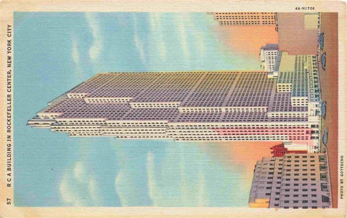 NEW YORK City USA RCA Building in Rockefeller Center Illustration