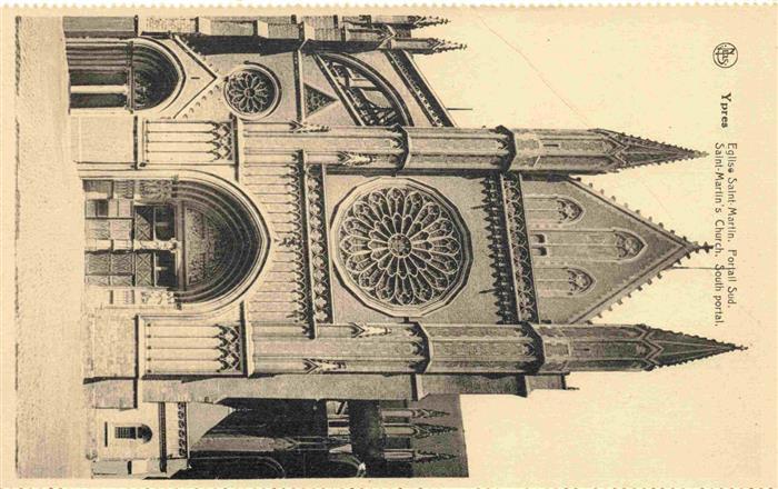 Ypres Ypern Ieper Belgie Eglise Saint Martin portail sud