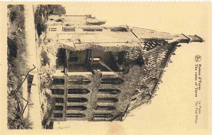 Ypres Ypern Ieper Belgie La Poste Ruines Truemmer 1. Weltkrieg