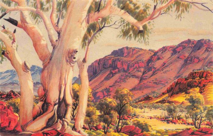 Temple Bar Gap Honeymoon Gap Alice Springs Australia Landschaftspanorama Kuenstl
