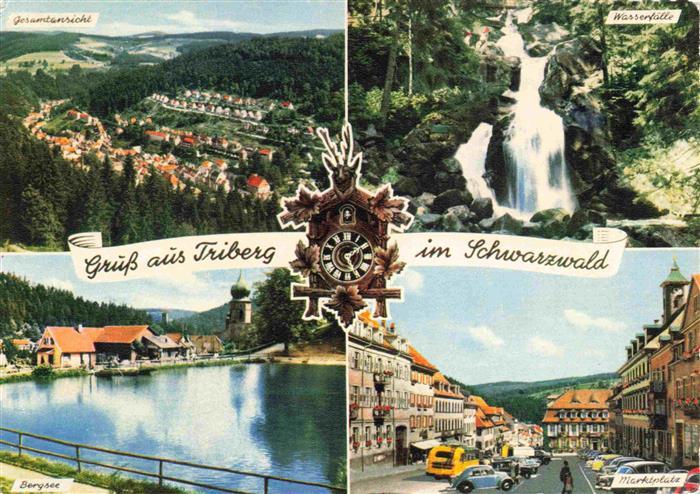 Triberg Schwarzwald BW Panorama Wasserfall Bergsee Marktplatz