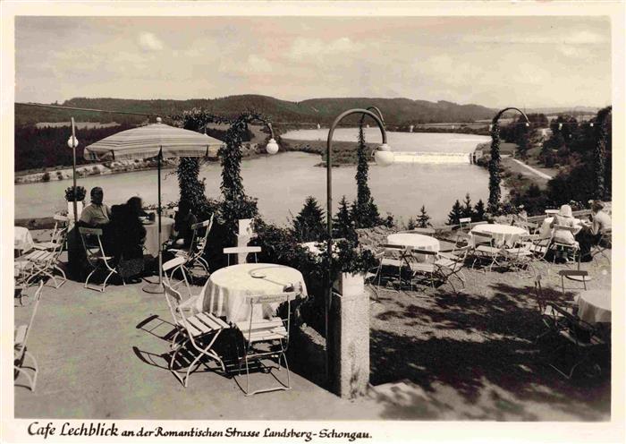 Landsberg Lech Bayern Café Lechblick an der Romantischen Strasse Terrasse