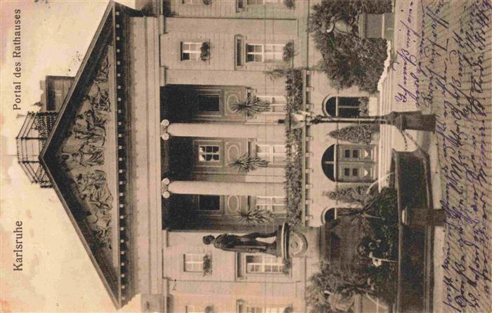 KARLSRUHE Baden Portal des Rathauses
