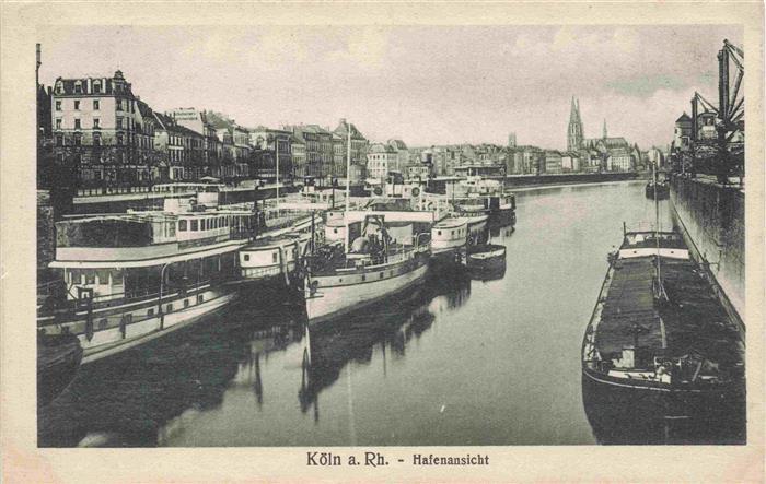 Koeln  Rhein Hafenansicht