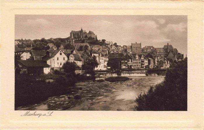 MARBURG  LAHN Panorama mit Schloss