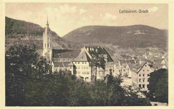 Urach Schwarzwald Ortspartie mit Kirche