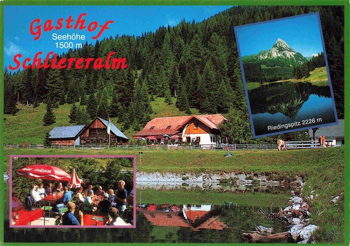 Zederhaus Lungau AT Gasthof Schliereralm Bergsee Riedingspitz