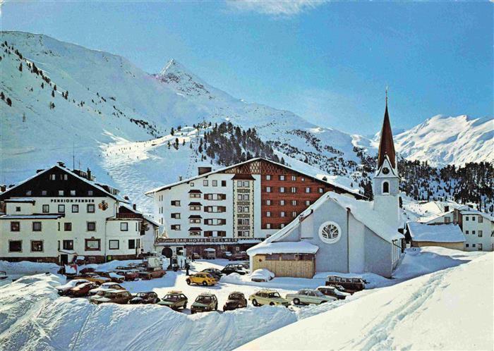 Obergurgl Soelden oetztal Tirol Ortsansicht mit Kirche Winterlandschaft oetztale
