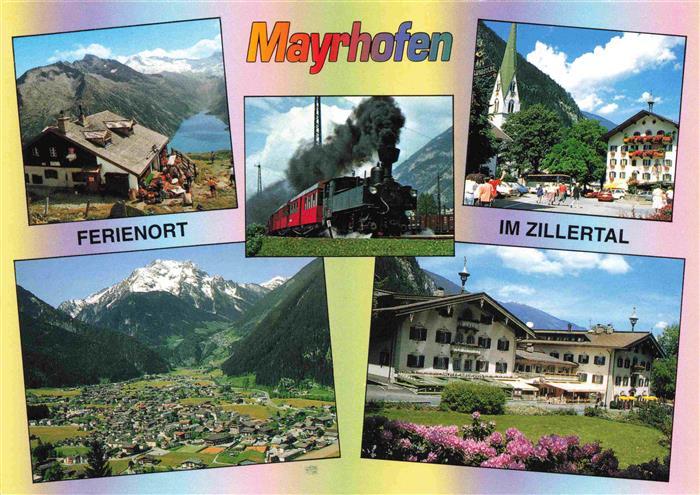Mayrhofen Zillertal AT Olpererhuette Schlegeis-Stausee Zillertalbahn Ortsmotive