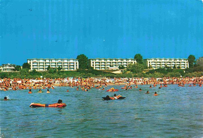Mangalia Romania Badestrand Hotels Ansicht vom Schwarzen Meer aus