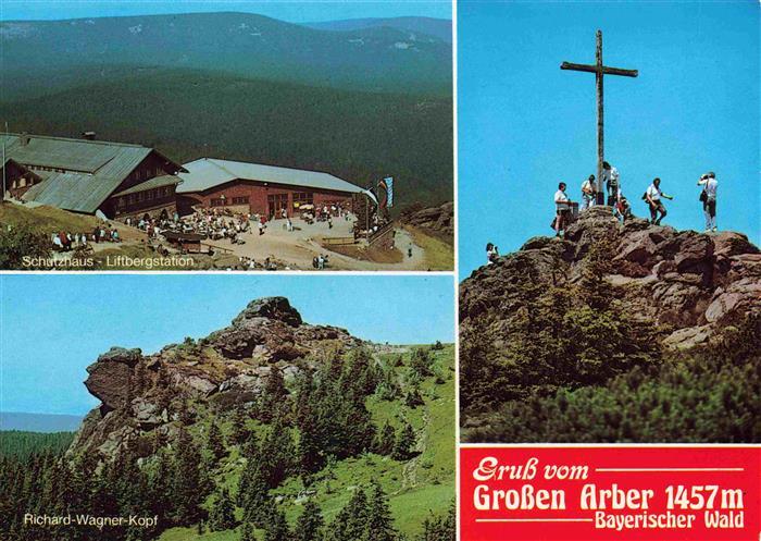 Grosser Arber 1456m Schutzhaus Richard-Wagner-Kopf Gipfelkreuz